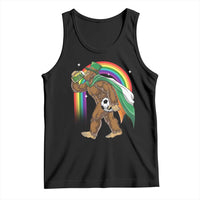 Funny Bigfoot Drinking Beer Tank Top St Patricks Day Soccer Lover