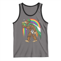 Funny Bigfoot Drinking Beer Tank Top St Patricks Day Soccer Lover