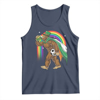 Funny Bigfoot Drinking Beer Tank Top St Patricks Day Soccer Lover