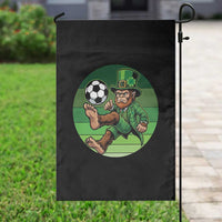 Funny Bigfoot Playing Soccer Garden Flag St Patricks Day