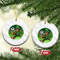 Funny Bigfoot Playing Soccer Ceramic Ornament St Patricks Day