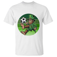Funny Bigfoot Playing Soccer T Shirt St Patricks Day