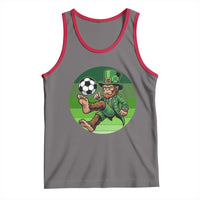 Funny Bigfoot Playing Soccer Tank Top St Patricks Day