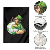 Lucky Pug Soccer Lover Garden Flag St Paddys Day Irish Football Gift