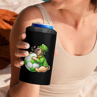 Lucky Pug Soccer Lover 4 in 1 Can Cooler Tumbler St Paddys Day Irish Football Gift