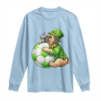 Lucky Pug Soccer Lover Long Sleeve Shirt St Paddys Day Irish Football Gift