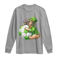 Lucky Pug Soccer Lover Long Sleeve Shirt St Paddys Day Irish Football Gift