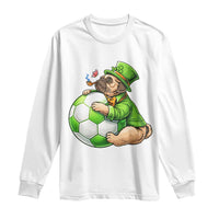 Lucky Pug Soccer Lover Long Sleeve Shirt St Paddys Day Irish Football Gift