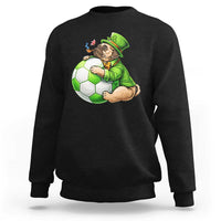 Lucky Pug Soccer Lover Sweatshirt St Paddys Day Irish Football Gift