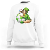 Lucky Pug Soccer Lover Sweatshirt St Paddys Day Irish Football Gift