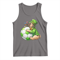 Lucky Pug Soccer Lover Tank Top St Paddys Day Irish Football Gift