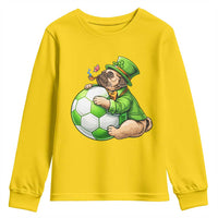 Lucky Pug Soccer Lover Youth Sweatshirt St Paddys Day Irish Football Gift