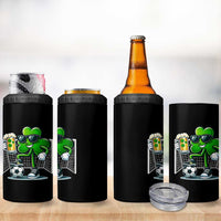 Funny Irish Shamrock Dabbing Soccer 4 in 1 Can Cooler Tumbler St Patricks Day