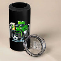 Funny Irish Shamrock Dabbing Soccer 4 in 1 Can Cooler Tumbler St Patricks Day
