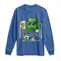 Funny Irish Shamrock Dabbing Soccer Long Sleeve Shirt St Patricks Day