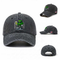 Funny Irish Shamrock Dabbing Soccer Washed Cotton Baseball Cap St Patricks Day