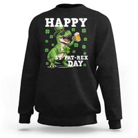 Happy St Pat Rex Day Sweatshirt Funny Dinosaur Drinking Beer