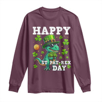 Happy St Pat Rex Day Long Sleeve Shirt St Patricks Day Dino Lover