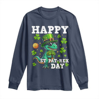 Happy St Pat Rex Day Long Sleeve Shirt St Patricks Day Dino Lover