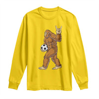 Funny Bigfoot Soccer Player Long Sleeve Shirt Folklore Cryptid Gift