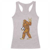 Funny Bigfoot Soccer Player Racerback Tank Top Folklore Cryptid Gift