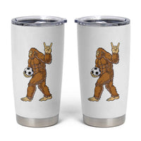 Funny Bigfoot Soccer Player Tumbler Cup Folklore Cryptid Gift