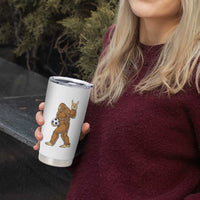 Funny Bigfoot Soccer Player Tumbler Cup Folklore Cryptid Gift