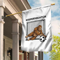 Funny Bigfoot Soccer Goalkeeper Garden Flag Keepersquatch