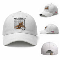 Funny Bigfoot Soccer Goalkeeper Baseball Cap Keepersquatch