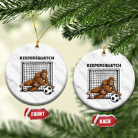 Funny Bigfoot Soccer Goalkeeper Ceramic Ornament Keepersquatch