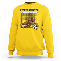 Funny Bigfoot Soccer Goalkeeper Sweatshirt Keepersquatch