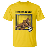 Funny Bigfoot Soccer Goalkeeper T Shirt Keepersquatch