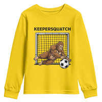 Funny Bigfoot Soccer Goalkeeper Youth Sweatshirt Keepersquatch