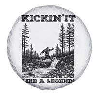 Kickin It Like A Legend Spare Tire Cover Funny Bigfoot Soccer Player