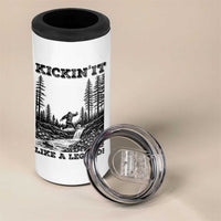 Kickin It Like A Legend 4 in 1 Can Cooler Tumbler Funny Bigfoot Soccer Player