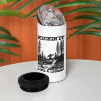 Kickin It Like A Legend 4 in 1 Can Cooler Tumbler Funny Bigfoot Soccer Player