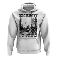 Kickin It Like A Legend Hoodie Funny Bigfoot Soccer Player