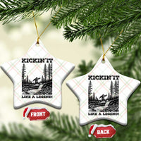 Kickin It Like A Legend Ceramic Ornament Funny Bigfoot Soccer Player