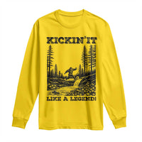 Kickin It Like A Legend Long Sleeve Shirt Funny Bigfoot Soccer Player