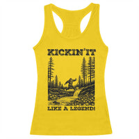 Kickin It Like A Legend Racerback Tank Top Funny Bigfoot Soccer Player