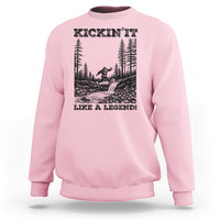 Kickin It Like A Legend Sweatshirt Funny Bigfoot Soccer Player