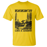 Kickin It Like A Legend T Shirt Funny Bigfoot Soccer Player