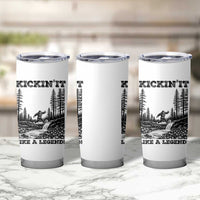 Kickin It Like A Legend Tumbler Cup Funny Bigfoot Soccer Player