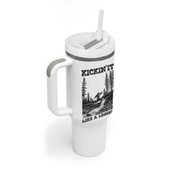 Kickin It Like A Legend Tumbler With Handle Funny Bigfoot Soccer Player