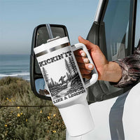 Kickin It Like A Legend Tumbler With Handle Funny Bigfoot Soccer Player