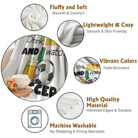 Drink Beer And Watch Soccer Throw Blanket Funny Drinking Lover