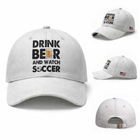 Drink Beer And Watch Soccer Baseball Cap Funny Beer Lover