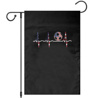 USA Soccer Heartbeat Garden Flag American Flag Football Pulse
