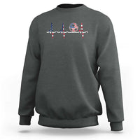 USA Soccer Heartbeat Sweatshirt American Flag Football Pulse