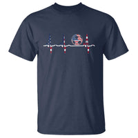 USA Soccer Heartbeat T Shirt American Flag Football Pulse